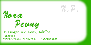 nora pevny business card